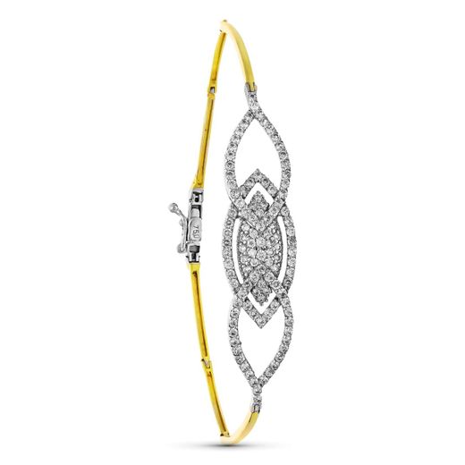 18K Pulsera Oro Bicolor Circonita Motivo