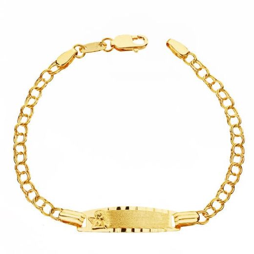 18K Puplsera Oro Amarillo Esclava Hungara 12.5 Cm 2.5 Mm