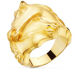 18K Sello Oro Amarillo Macizo Caballos Entrelazados. Ancho 28 Mm