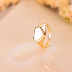 18K Sello Oro Amarillo Macizo Sin Forrar Corazon. Zona De Grabado: 10X8,5 Mm