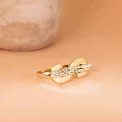 18K Sello Oro Amarillo Simbolo Dolar Tallado Dos Cuerpos 50X17 Mm