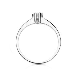 18K Solitario Diamante Talla Brillante Oro Blanco 0.100 Qts. Si-H