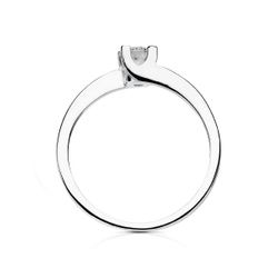 18K Solitario Diamante Talla Brillante Oro Blanco 0.200 Qts. Si-H