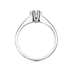 18K Solitario Diamante Talla Brillante Oro Blanco 0.200 Qts. Si-H