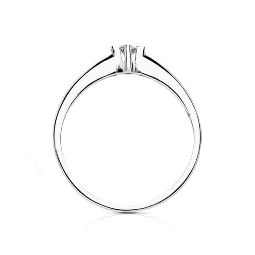 18K Solitario Diamantes Talla Brillante Oro Blanco 0.100 Qts. Si-H