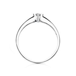 18K Solitario Diamantes Talla Brillante Oro Blanco 0.100 Qts. Si-H