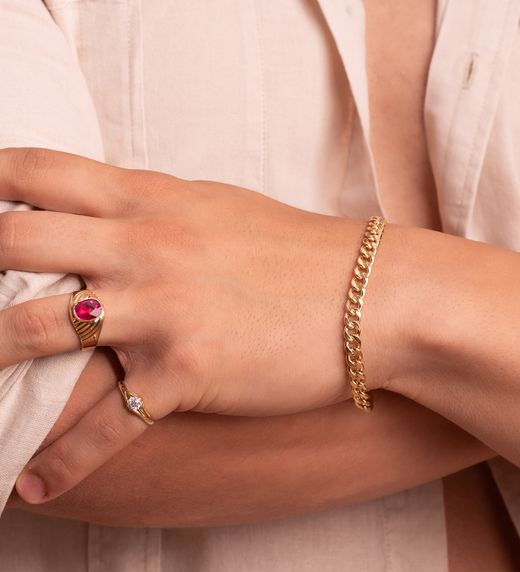 18K Solitario Oro Amarillo Cadete Circonita 4 Mm Sin Forrar