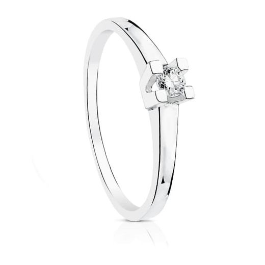 18K Solitario Oro Blanco Brillante 0.200 Qts. Si-H