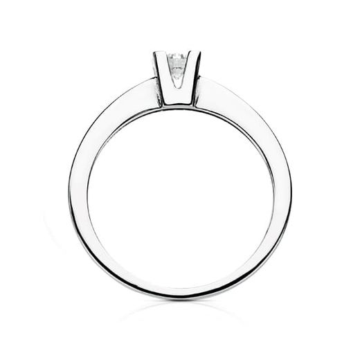 18K Solitario Oro Blanco Diamante Talla Brillante 0.200 Qts. Si-H