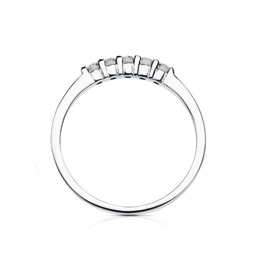 18K Sortija Diamantes Talla Brillante Oro Blanco 0.300 Qts. Pureza Vs2 Color G