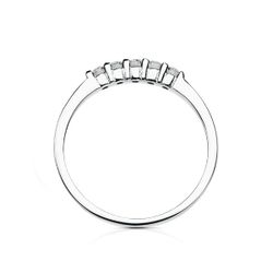 18K Sortija Diamantes Talla Brillante Oro Blanco 0.300 Qts. Pureza Vs2 Color G