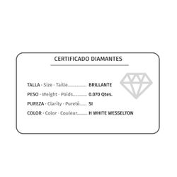 18K Sortija Oro Amarillo 14 Diamantes 0,070 Qts. G-Vs2. Amatista 4X4 Mm Cuerpo 1 Mm