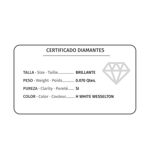 18K Sortija Oro Amarillo 14 Diamantes 0,070 Qts. G-Vs2. Amatista 4X4 Mm Cuerpo 1 Mm