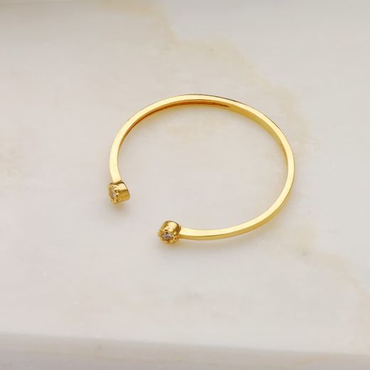 18K Sortija Oro Amarillo Diamantes 0,0160 Qts. Vs2-G Cuerpo 1,10 Mm