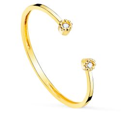 18K Sortija Oro Amarillo Diamantes 0,0160 Qts. Vs2-G Cuerpo 1,10 Mm