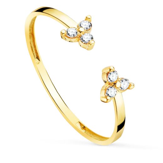 18K Sortija Oro Amarillo Diamantes 0,09 Qts. Vs2-G Cuerpo 1,10 Mm