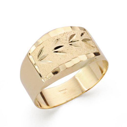 18K Sortija Oro Amarillo Lapidada 11 Mm