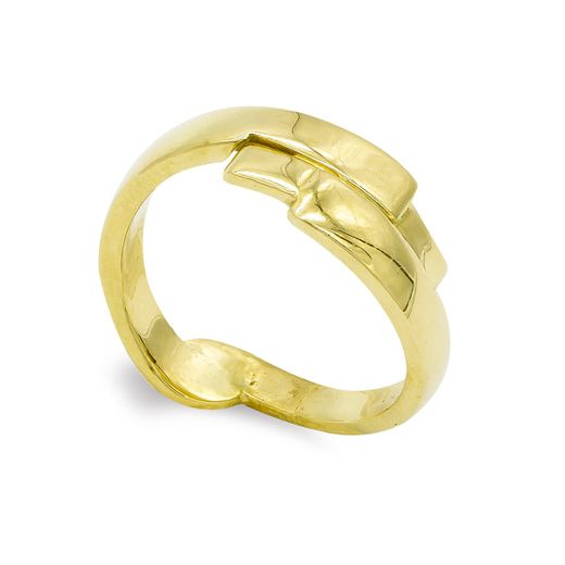 18K Sortija Oro Amarillo Maciza Brillo. Ancho: 7,5Mm