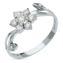 18K Sortija Oro Blanco Cuajo Concirconitas. Ancho 10 Mm