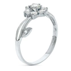 18K Sortija Oro Blanco Cuajo Concirconitas. Ancho 10 Mm