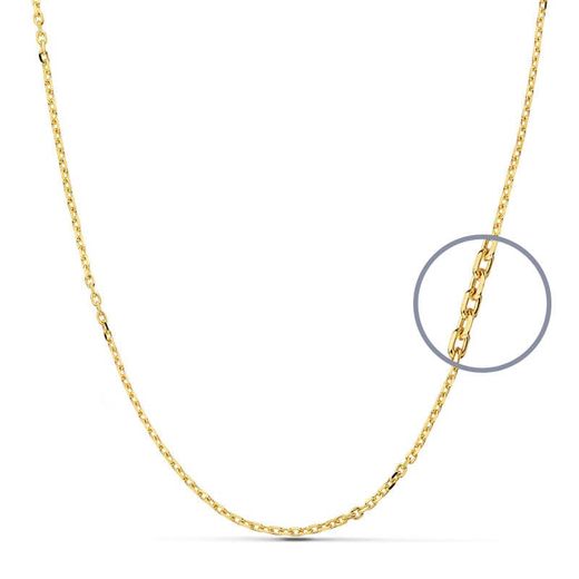 9K Cadena Forzada Oro Amarillo 9 Kilates 50Cm