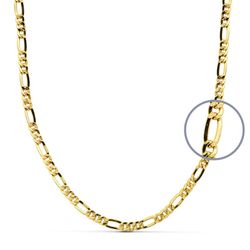 9K Cadena Oro Amarillo Hueca 60X3Mm