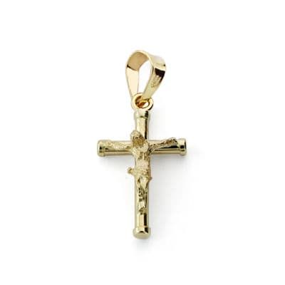 9K Cruz Oro Amarillo Cristo 17X10 Mm