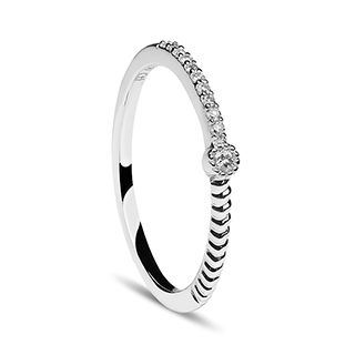 Anillo compromiso con diamantes de 0,10quilates