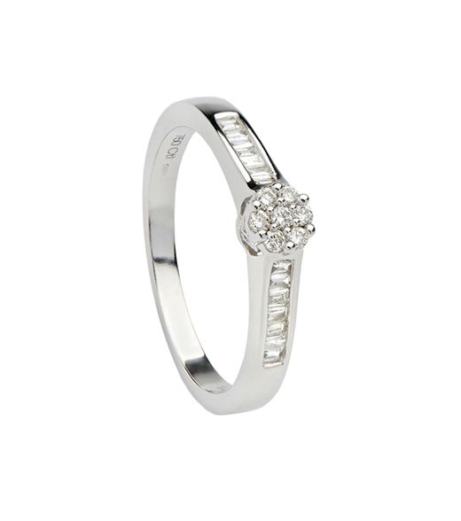 Anillo de compromiso  de diamantes 0,25quiates