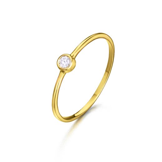 Anillo oro y brillante