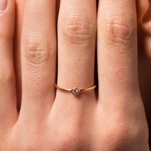 Anillo oro y brillante