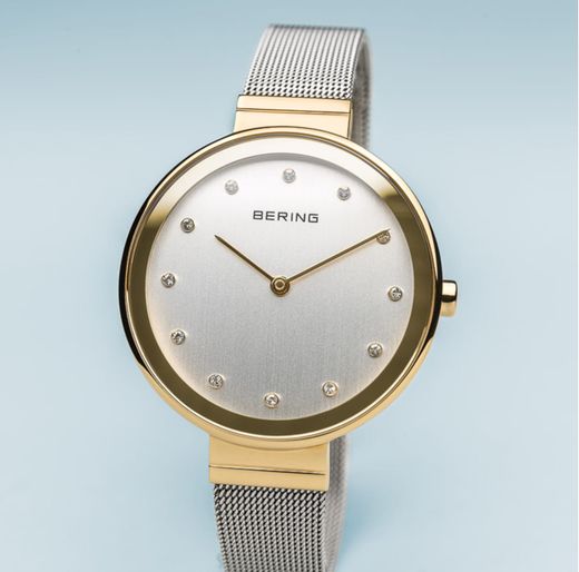 Bering visell daurat, esfera circonites, armis prim esterilla platejada