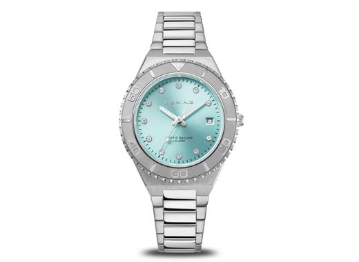 Bering visell platejat, esfera blau cel circonites, armis eslavons platejats