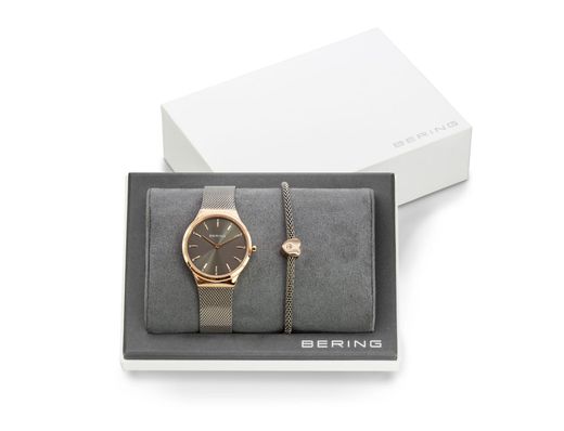 Bering visell rosat, esfera negre, armis esterilla gris fosc