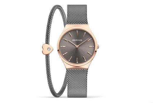 Bering visell rosat, esfera negre, armis esterilla gris fosc