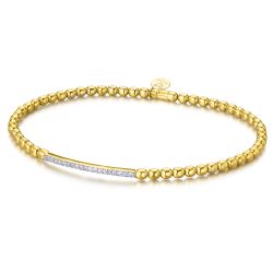 Brazalete oro barrita brillantes