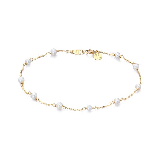Brazalete oro y perlas