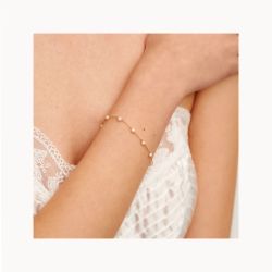 Brazalete oro y perlas