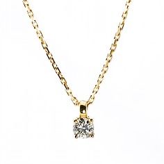 Cadena de oro con brillante de 0,16 quilates