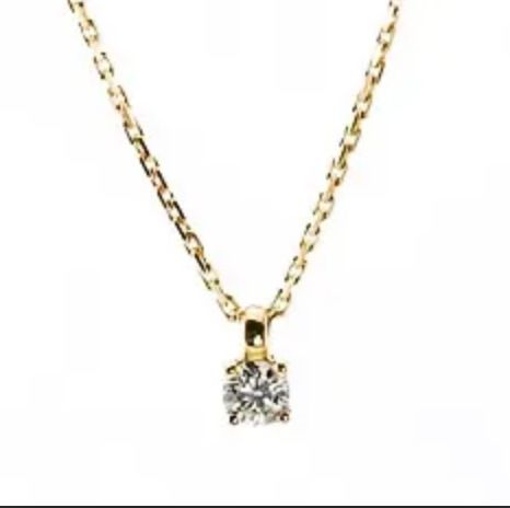 cadena de oro con diamante de 0,06 quilates