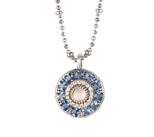 Colgante de plata, cuarzo rosa