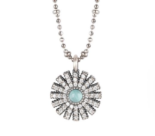 Colgante de plata, simil opalo