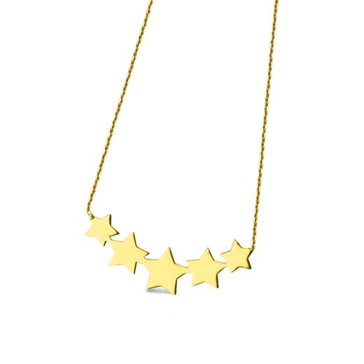 Colllar oro amarillo con estrellas