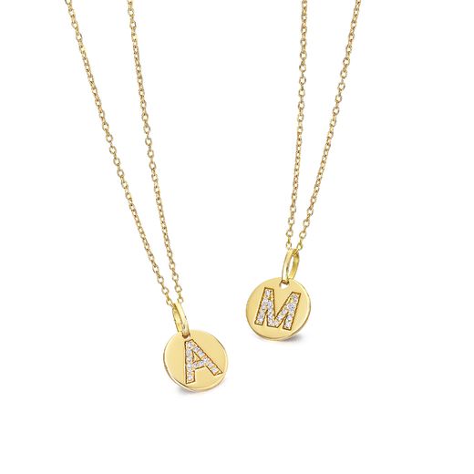 Colllar oro letra brillantes