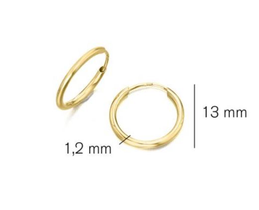 Criollas de oro amarillo 12x13mm