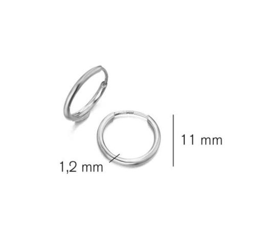 Criollas de oro blanco 12x11mm