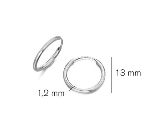 Criollas de oro blanco 12x13mm