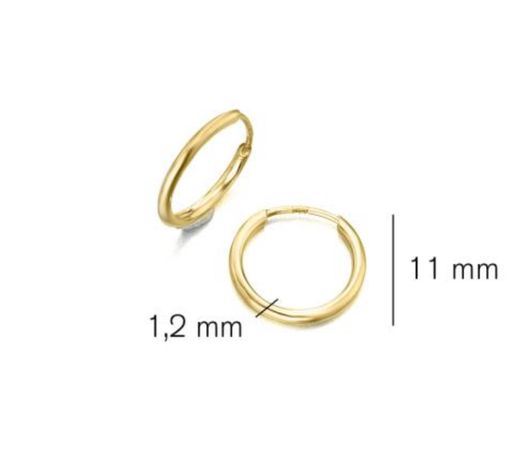 Criollas oro amarillo 12x11mm