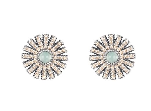 Pendientes de plata, calcedonia