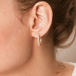 Pendientes oro criollas diamantes
